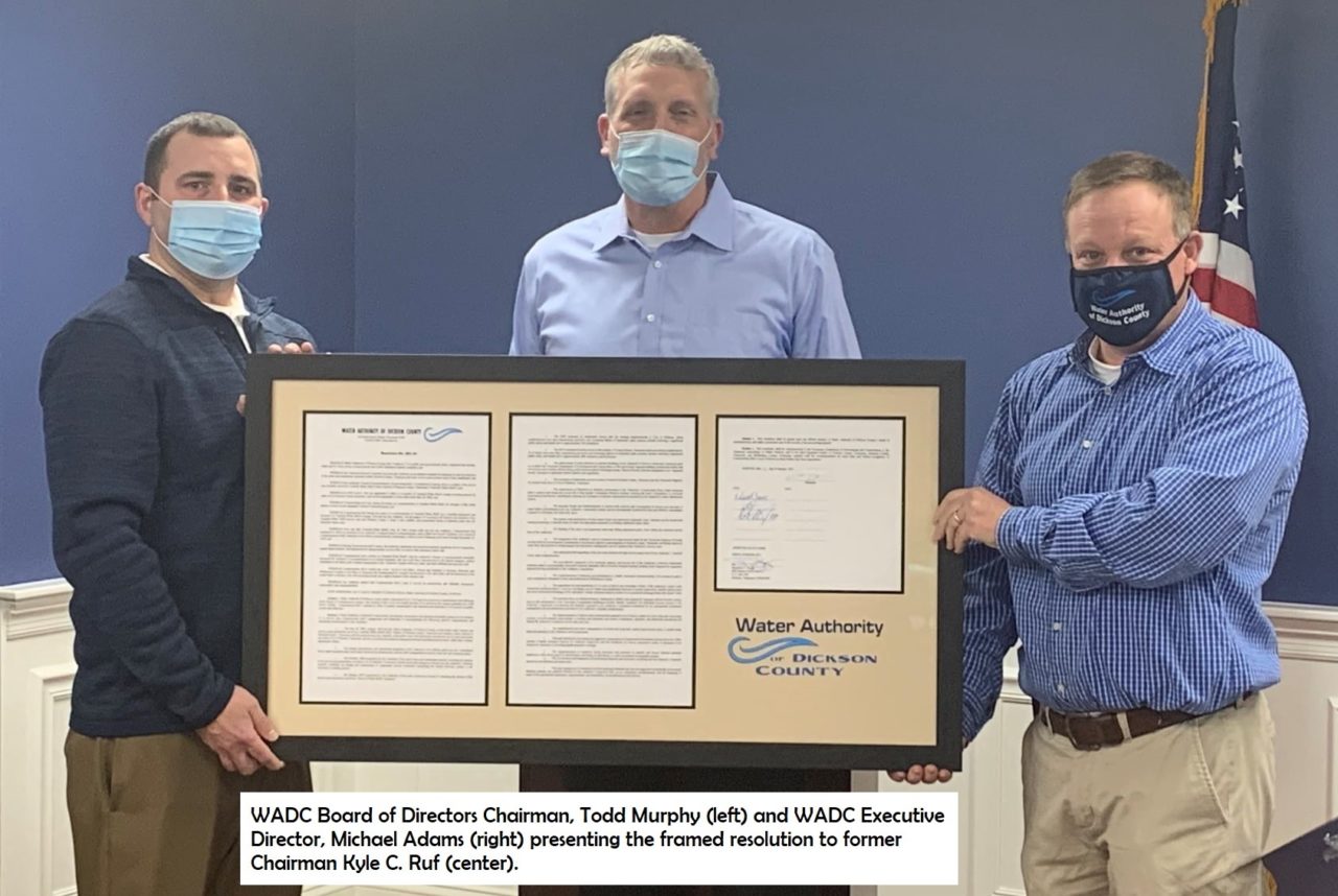 WADC Board Resolution Recognizing Former Chairman Ruf Water Authority