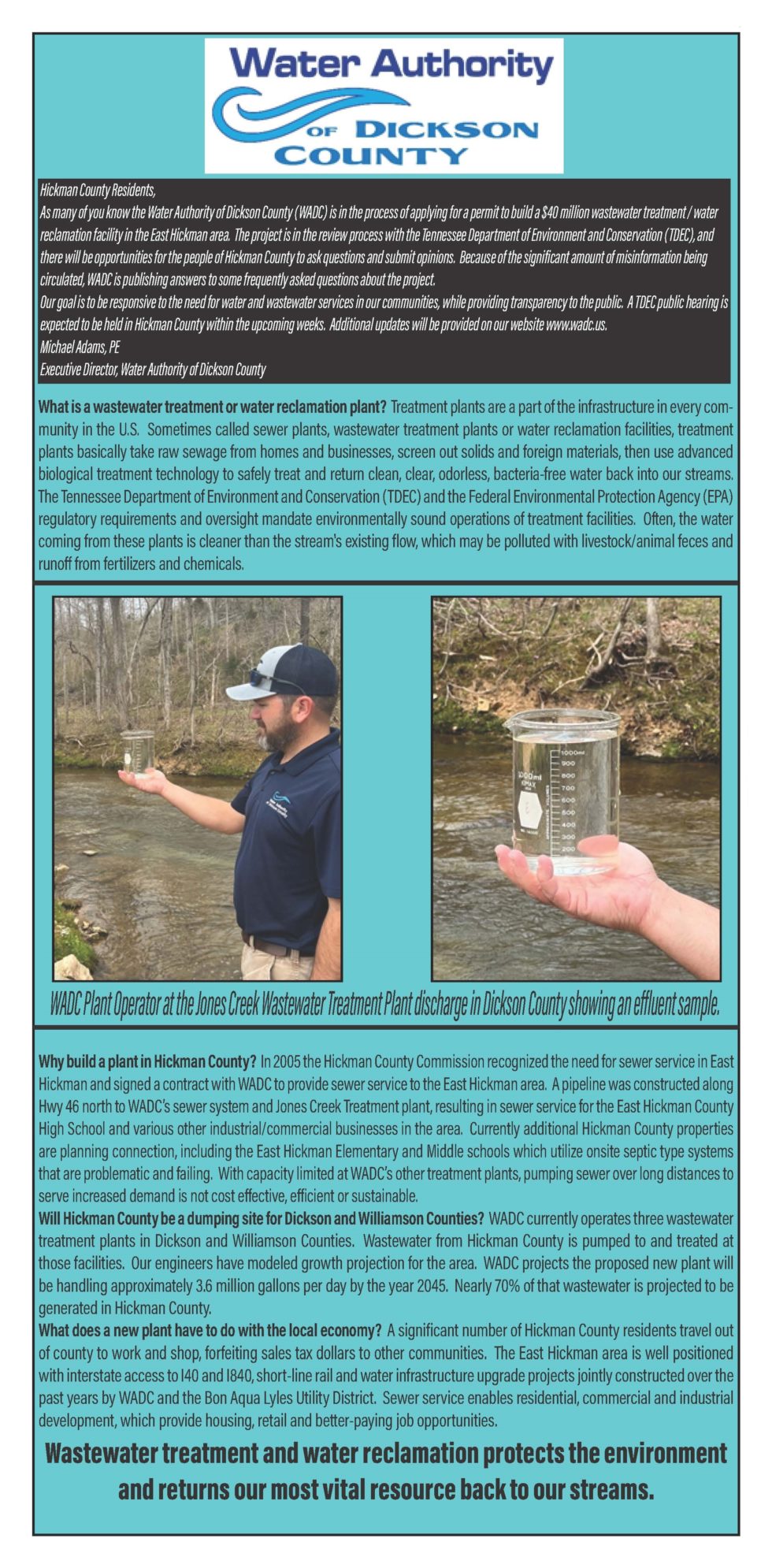 News Water Authority of Dickson County
